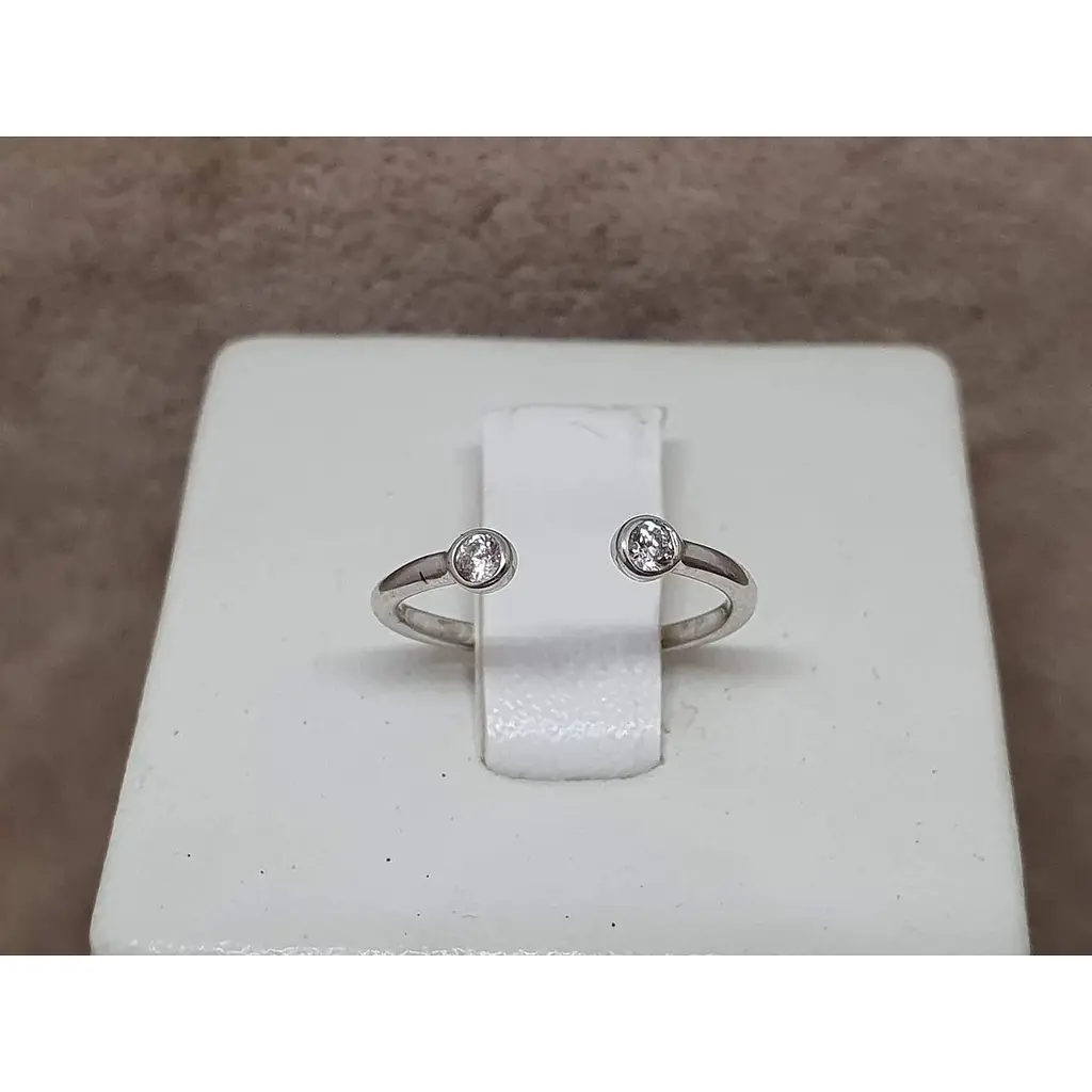 Срібне кільце Qvaliz з фіанітами. 901-00935 13,5 15,5 - фото 2