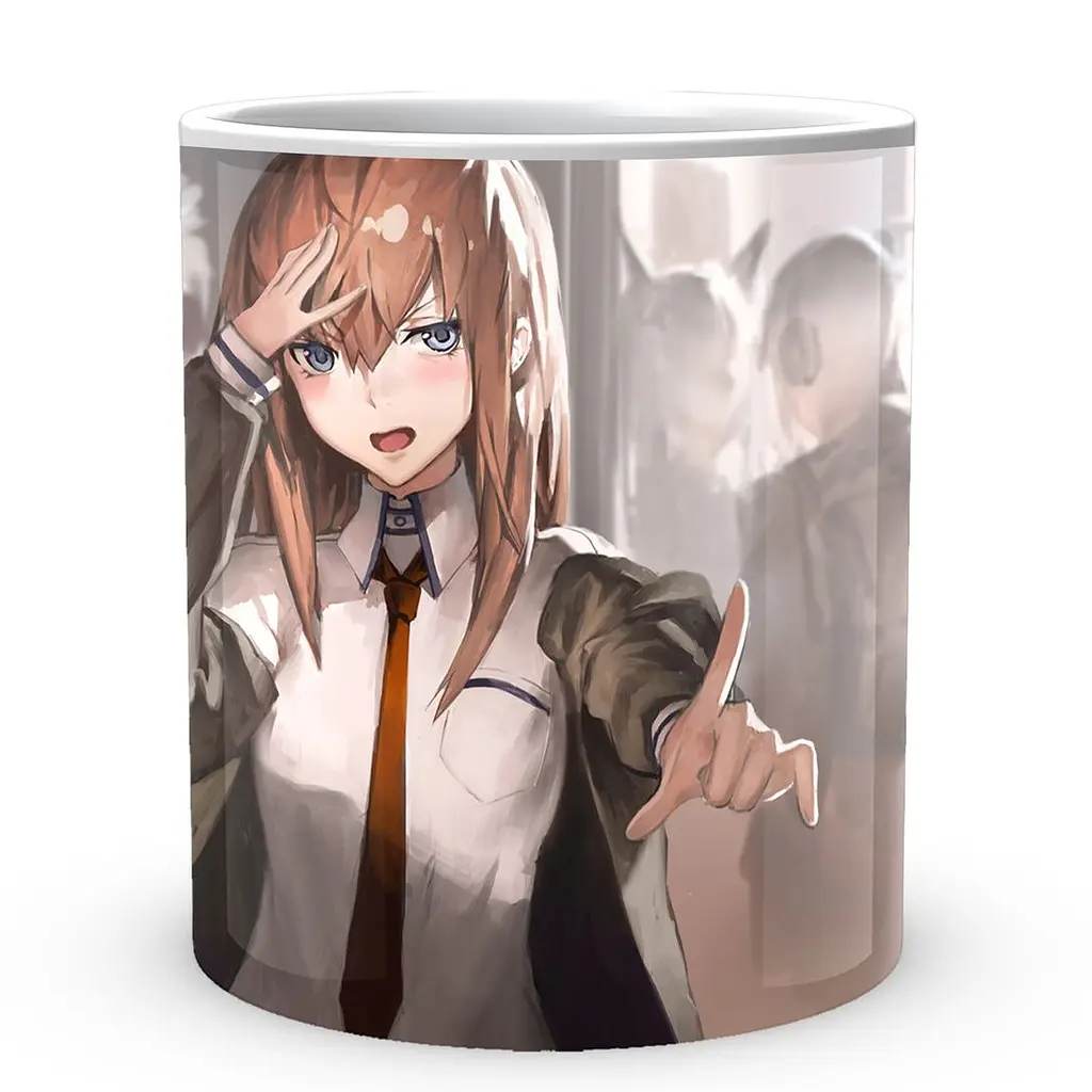 Кружка GeekLand Steins Gate Брама Штейна Макисе SG 15 330 мл белая - фото 2