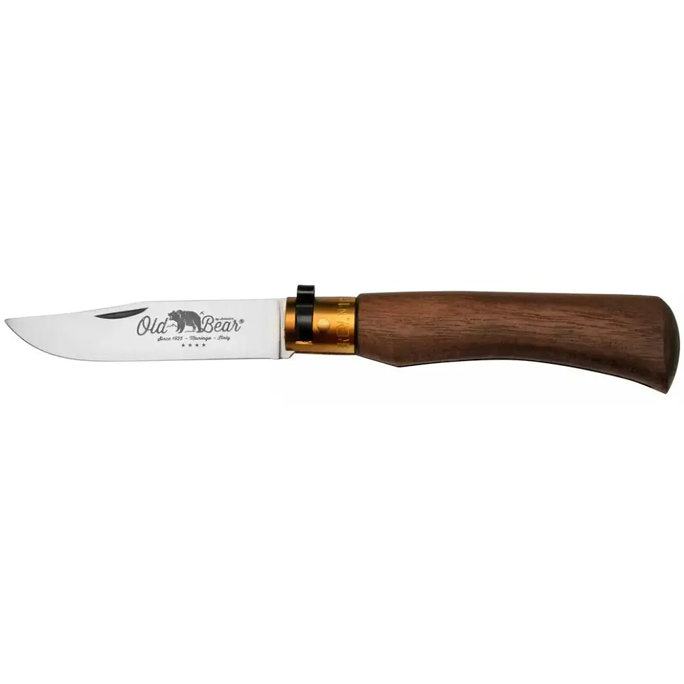Ніж Old Bear Gift Box - Classic M, sheath in leather, walnut