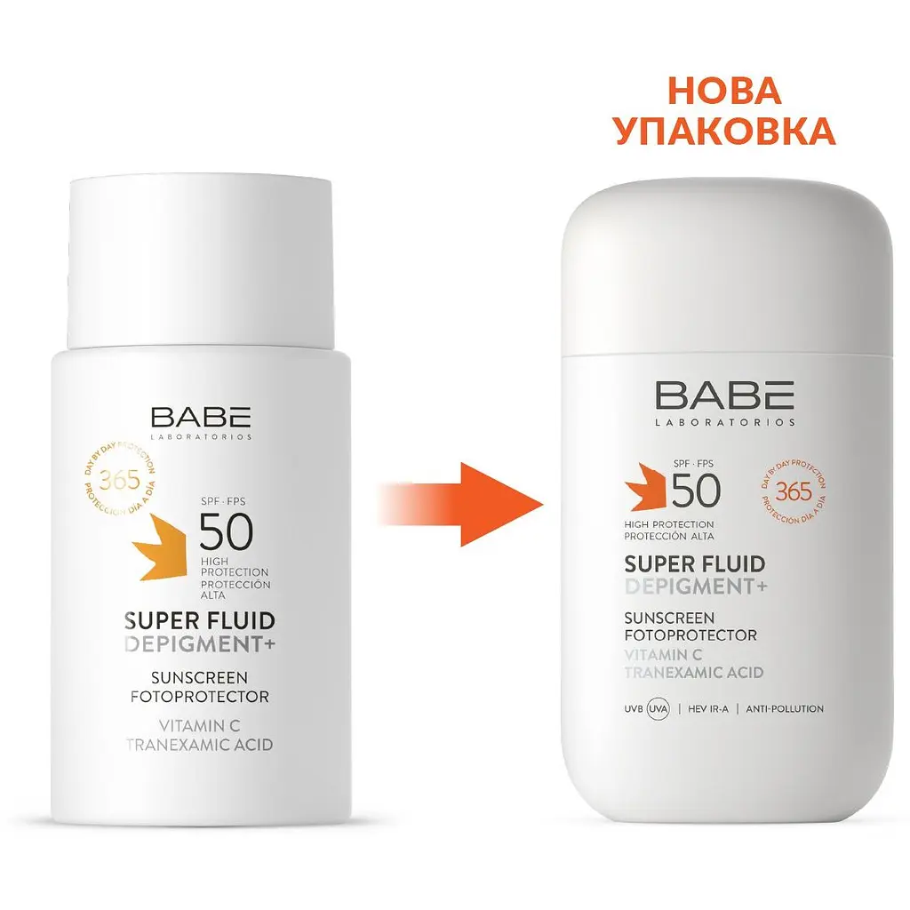 Сонцезахисний супер флюїд Babe Laboratorios Super Fluid Depigment+, SPF 50, 50 мл - фото 2