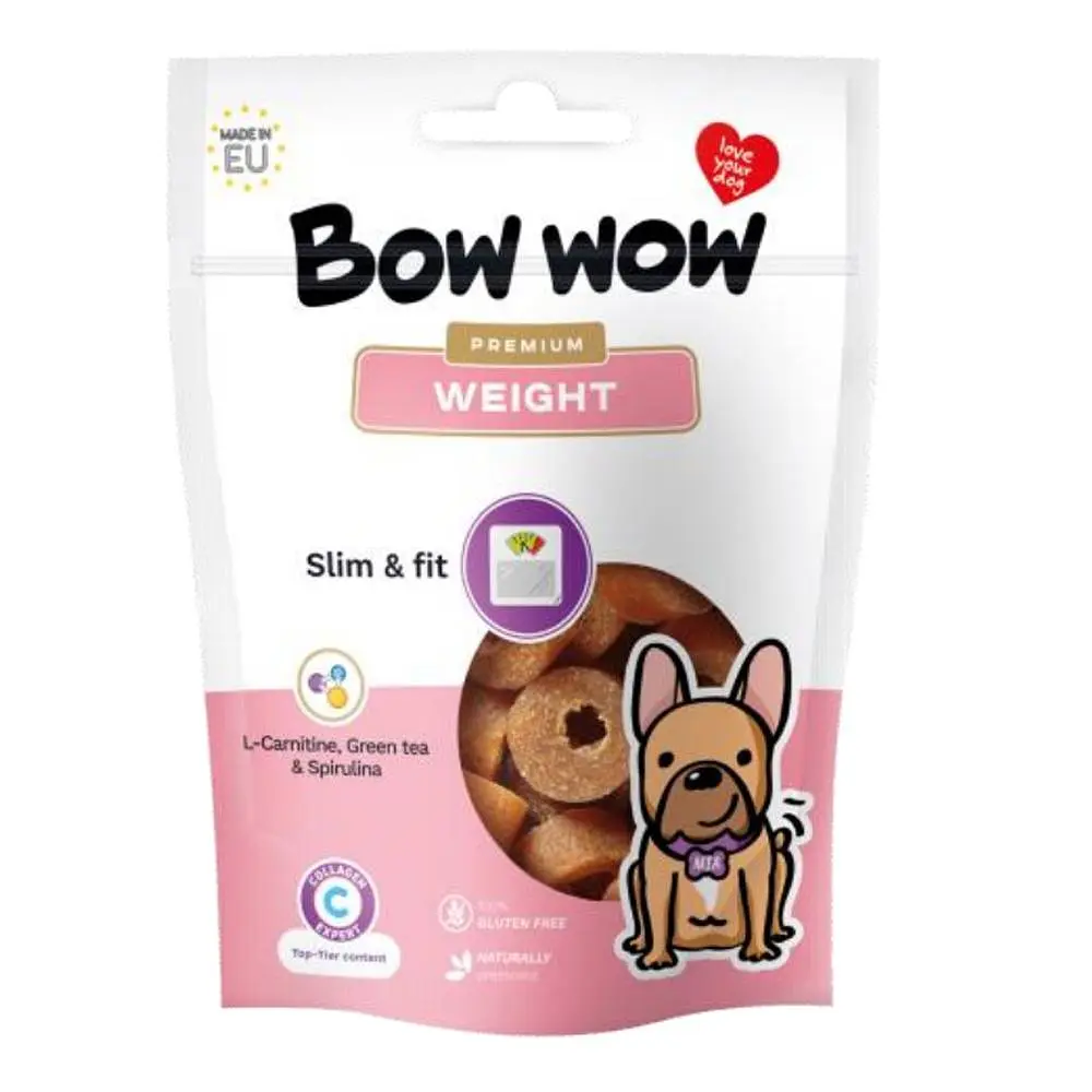 Ласощі для собак Bow wow Weight снеки при проблемах надлишкової ваги, 60 г
