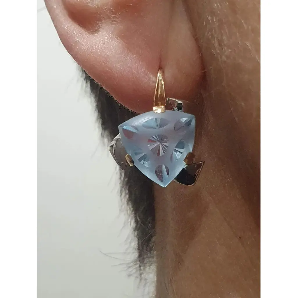 Золоті сережки Qvaliz з топазом. 2В600201536/09 - фото 2