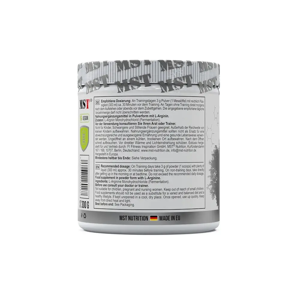 Амінокислота MST Nutrition Arginine HCL, 300 грам - фото 3
