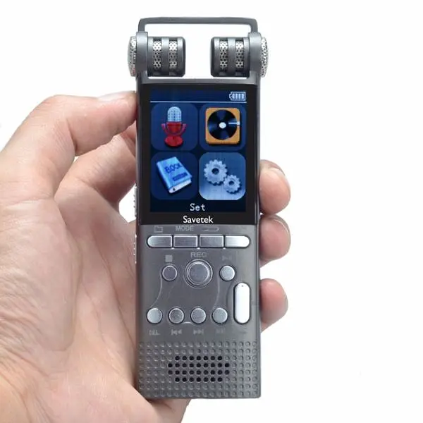 Професійний цифровий диктофон з лінійним входом Savetek GS-R06 8 Гб пам'яті Сірий (100084) - фото 2