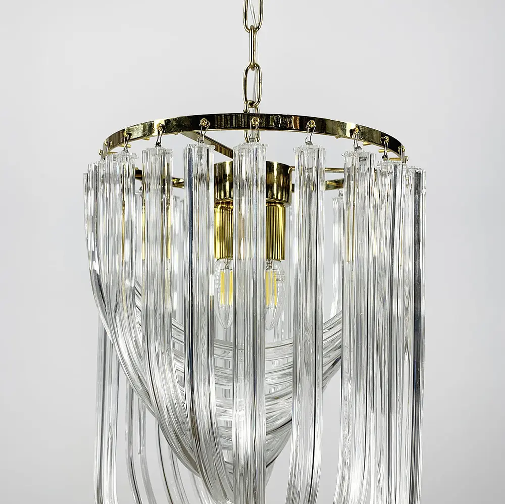 Подвесной светильник Flow Light в золотом каркасе Ø 30 см | Line F | Арт. SA36-300 - фото 9