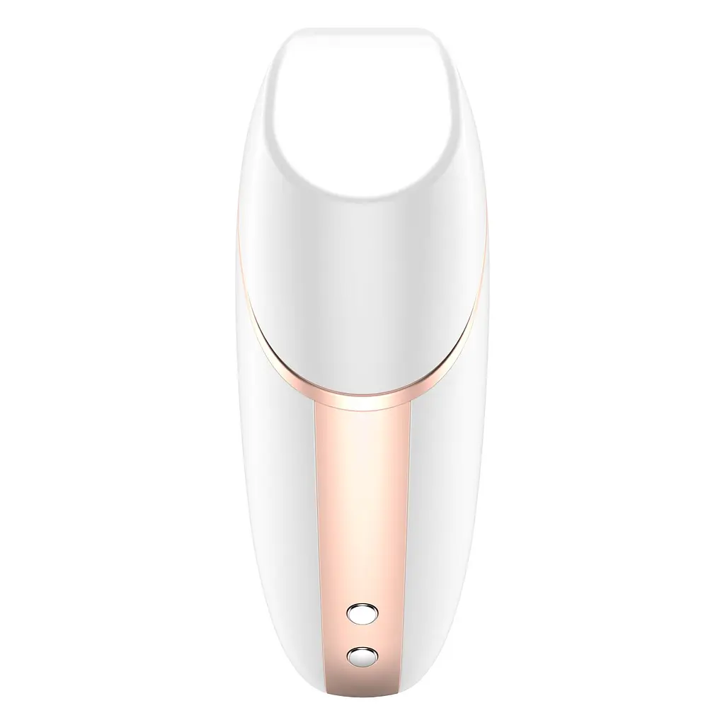 Стимулятор Satisfyer Love Triangle Вакуумний кліторальний з вібрацією, 14.5х5.6 см білий - фото 7