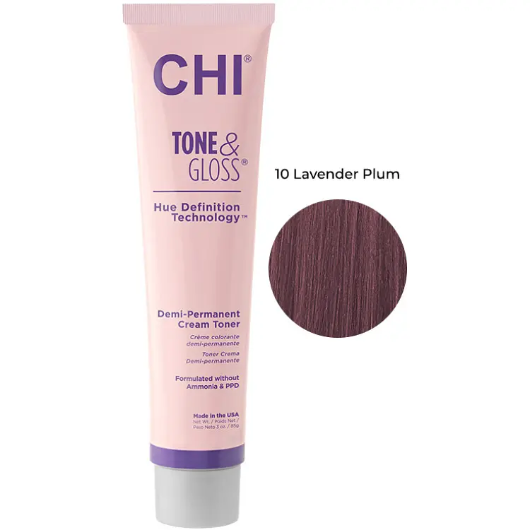 Тонер для волосся CHI Tone&Gloss Lavender Plum кремовий безаміачний 85 г - фото 2