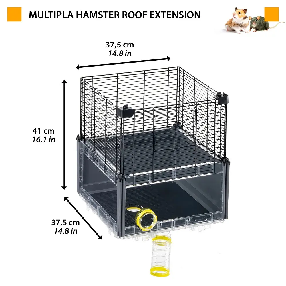Модуль розширення для модульних клітов для гризунів Ferplast Multipa Hamster Roof Extension 37,5x37,5x41 см 57008017 - фото 2