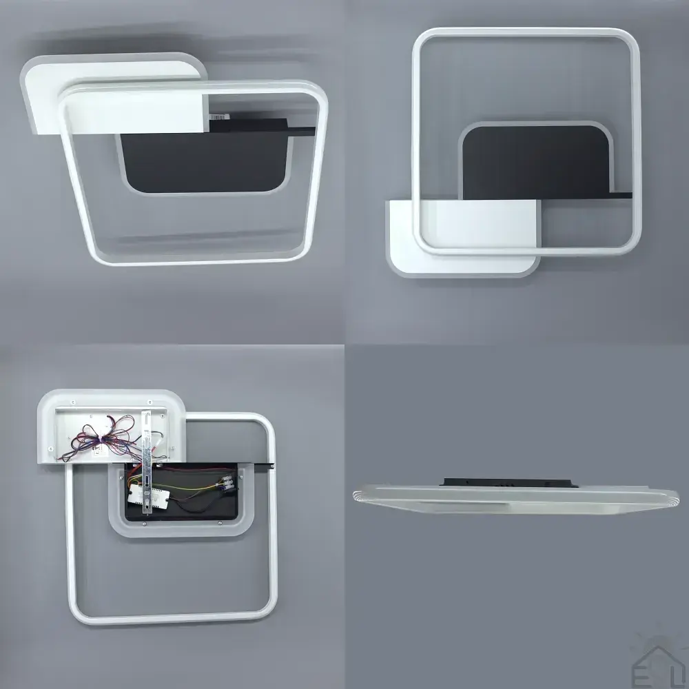 Керована світлодіодна люстра CODE 70W 3S-500×490×55-WHITE/BLACK-220-IP20 ESLLSE - фото 3