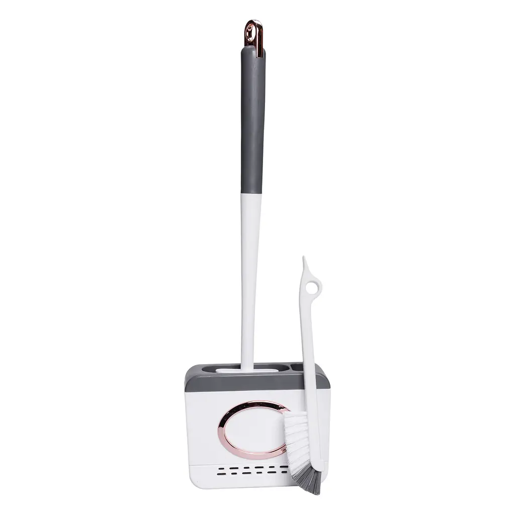Комплект аксесуарів для туалету з підставкою, темно-сірий Household Cleaning Products HP-35015-48DG - фото 4