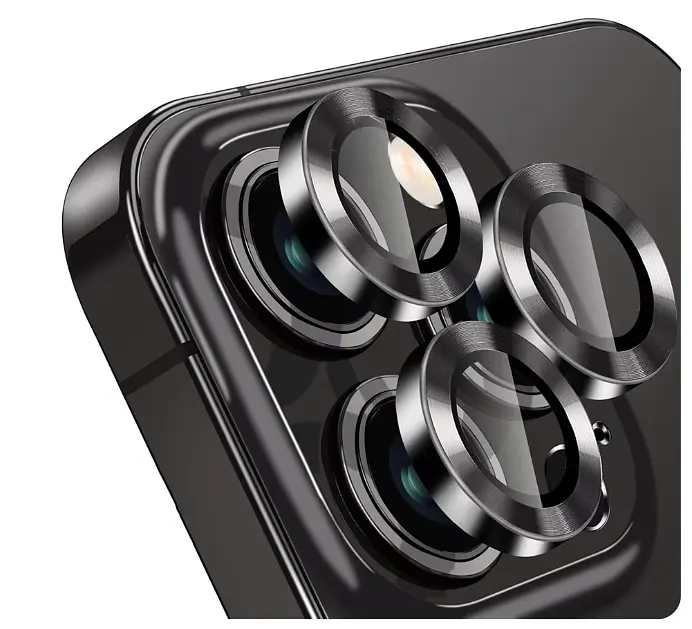 Захисне скло на камеру DK для Apple iPhone 16 Pro Max Lens Metal Ring Eagle Eye 018409 black - фото 4