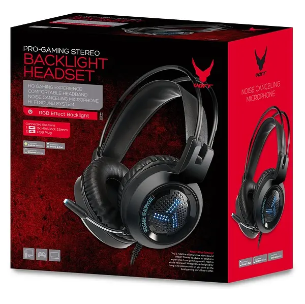 Гарнітура Varr Gaming VH8020 Headset Colorful Breathing USB 2X 3.5 Black (VH8020) - фото 6