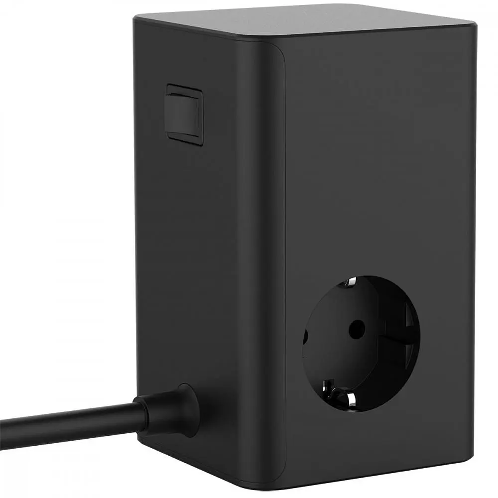 Мережевий фільтр Proove Power Cube 65W (3xAC + 2xType-C + 1xUSB) 1.5m black (PSPC36801201) - фото 8