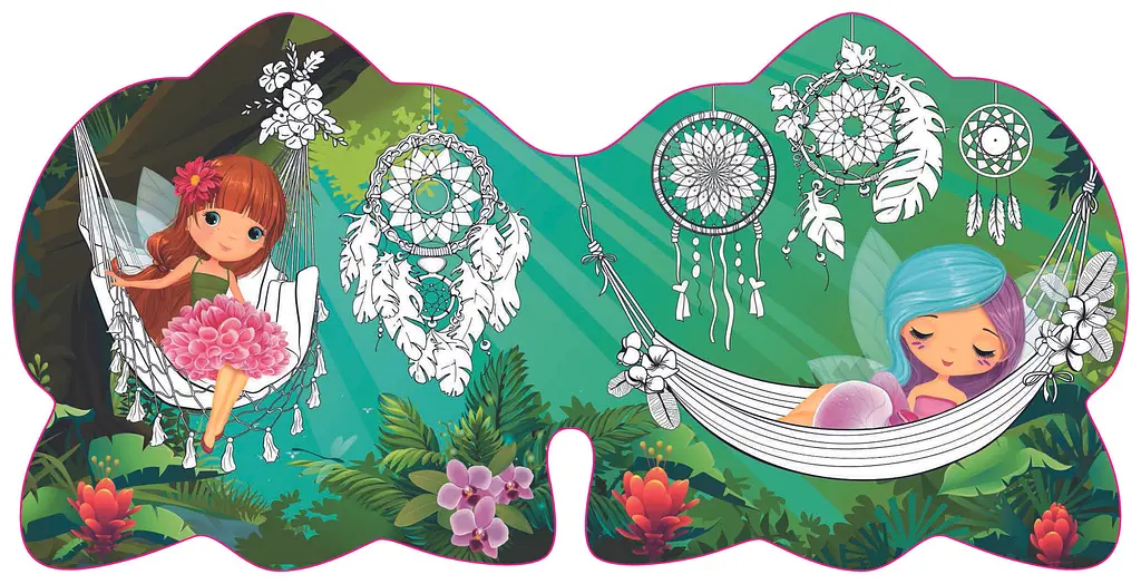 Раскраска Кристал Бук Цветочные феи Орхидея, 60 наклейок, 8 страниц (F00026966) - фото 3