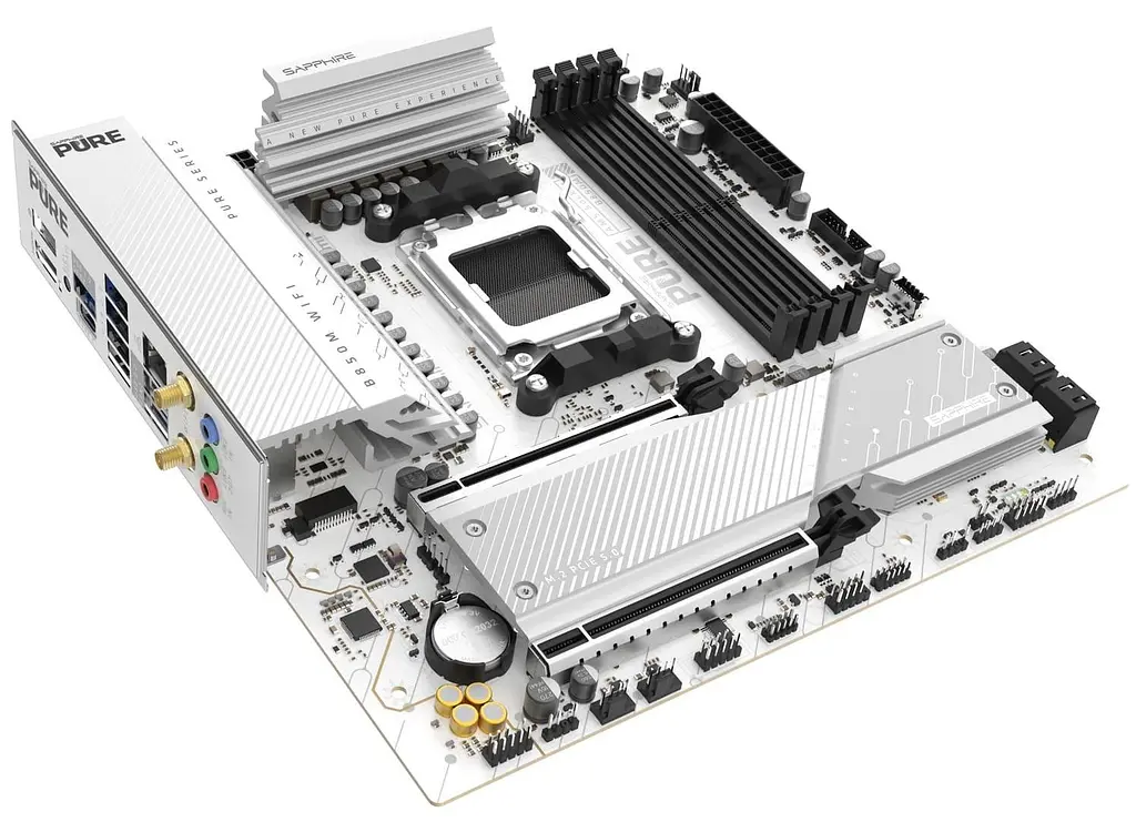 Материнська плата Sapphire PURE B850M WIFI (52123-02-40G) (Socket AM5, AMD B850, Micro-ATX) - фото 2