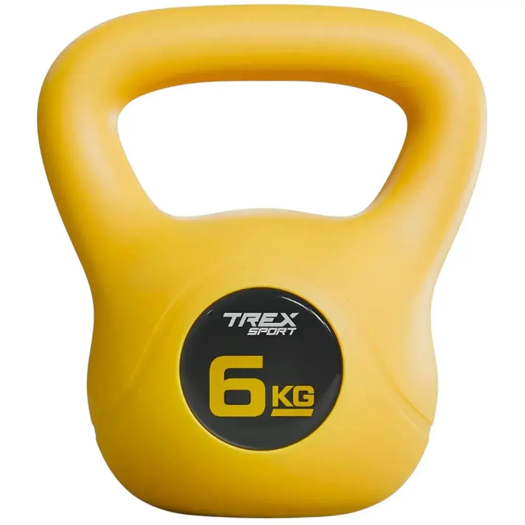 Гиря виниловая Trex Sport TX-006CKB 6 кг желтая - фото 9