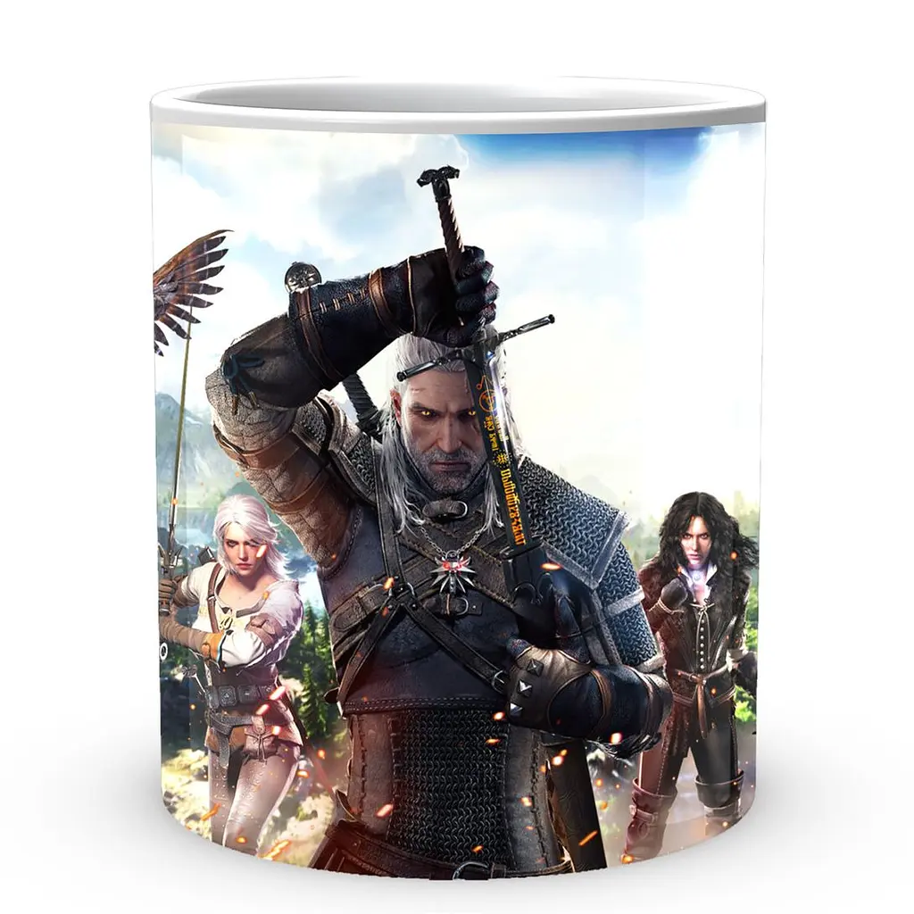 Кухоль GeekLand The Witcher Відьмак Геральт Цірі Єнніфер TW 002.033 330 мл білий - фото 2