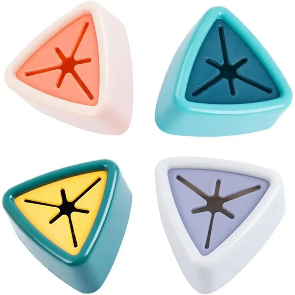 Трикутний тримач для рушників Supretto у ванну і на кухню самоклейний зелено-помаранчевий (82870003) - фото 4