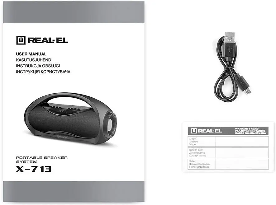 Портативна акустика REAL-EL X-713 Black [82789] - фото 9