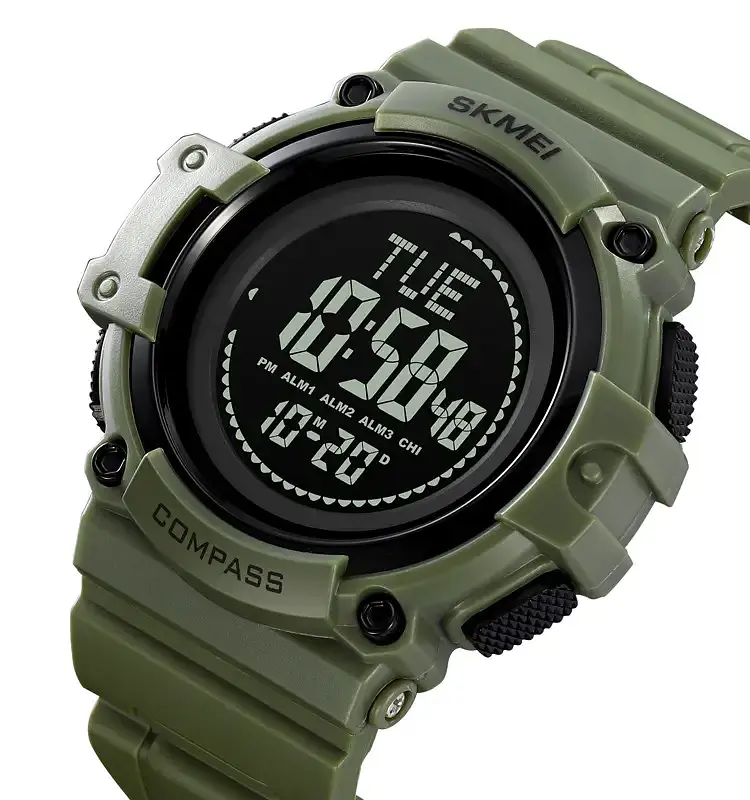 Спортивний годинник чоловічий Skmei 2233 compass Зелений (2633533912) - фото 2
