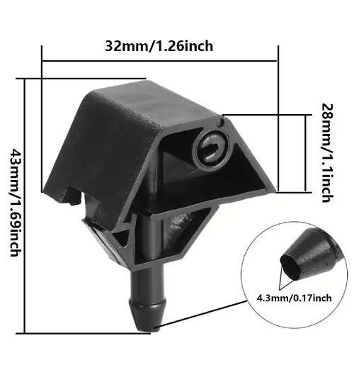 Форсунка омивача скла для Nissan Qashqai 2007-2014 28932JD000 1 шт (E96) - фото 2