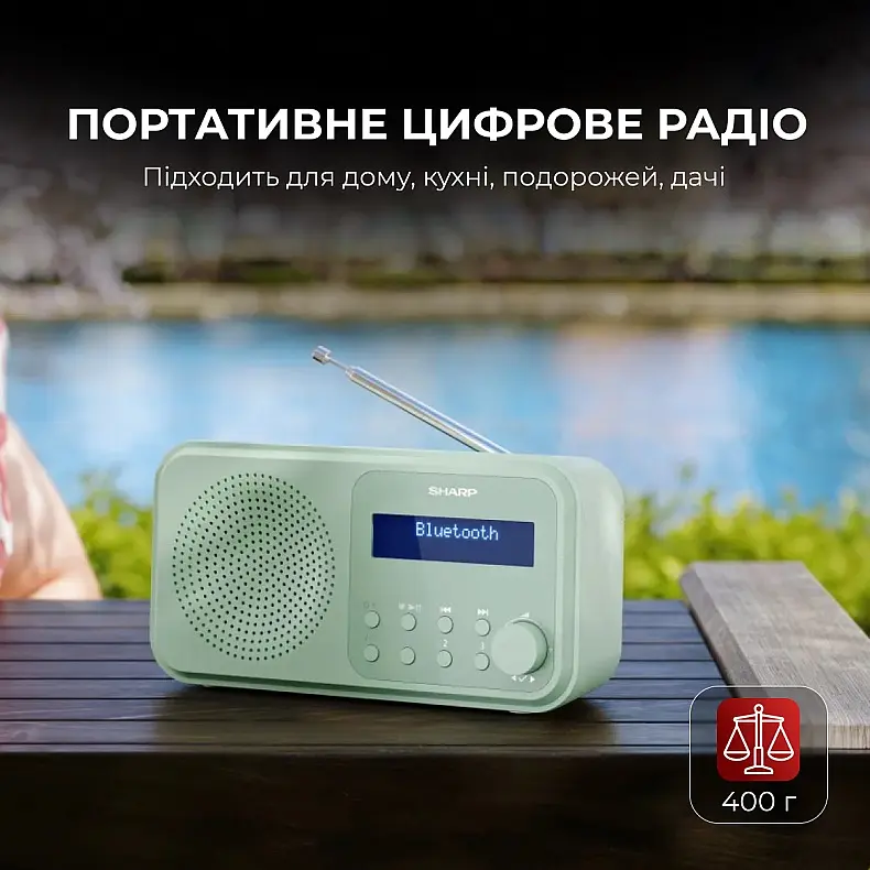 Радиоприемник Sharp DR-P420 Green - фото 6