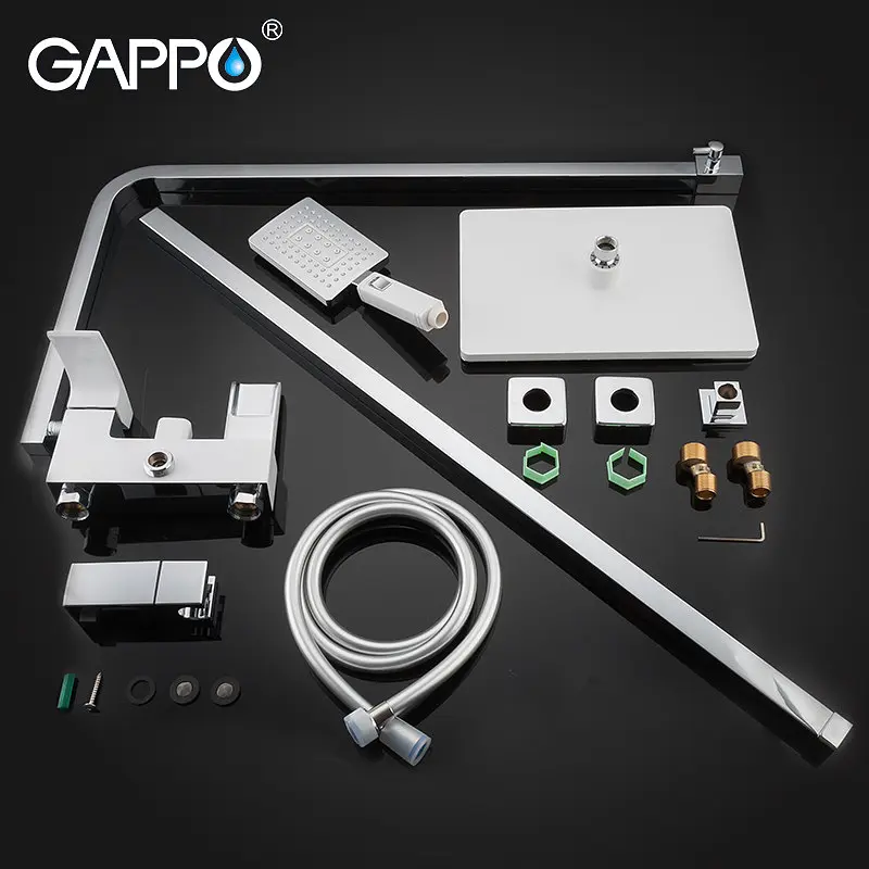 Душова система Gappo G2407-30, білий/хром, Хром - фото 6