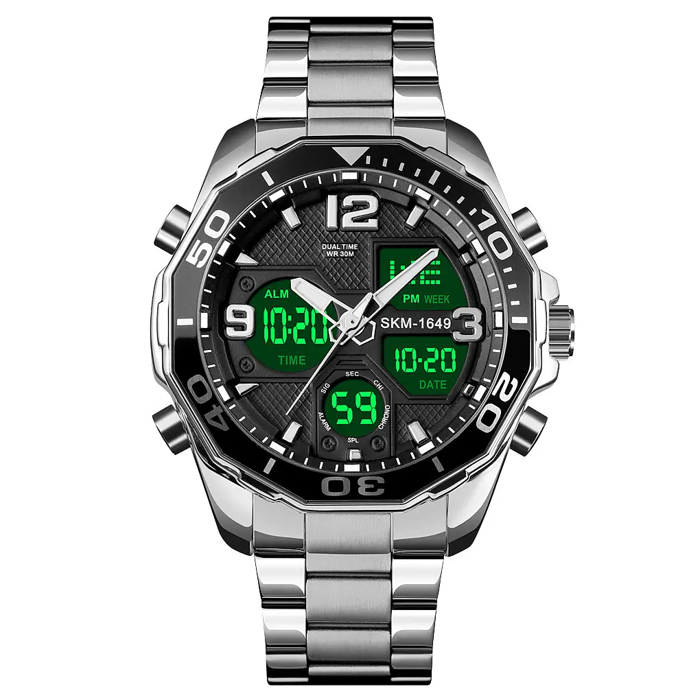 Наручний годинник чоловічий Skmei 1649 Silver, 1649SI (18423) - фото 6