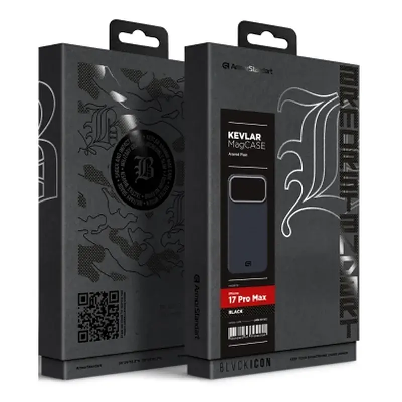 Чохол до мобільного телефона Armorstandart BlackIcon Aramid Plain MagCase Apple iPhone 17 Pro Max Black (ARM90161) - фото 2