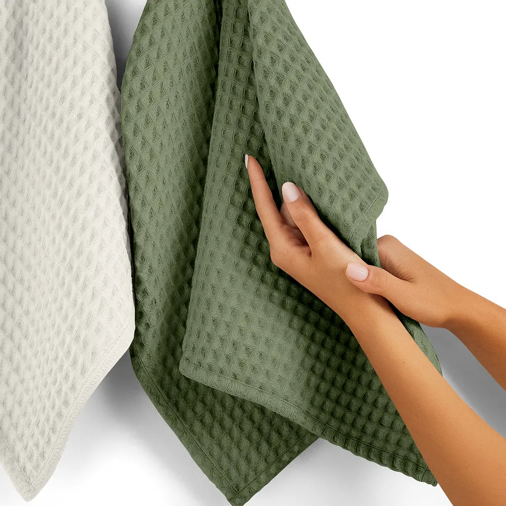 Вафельні рушники Fresh Greek Waffle CS1 2шт 75х95см/75х130см (SetTw_GreekWaffle_53Olive75x95_02Avori75x130) - фото 8