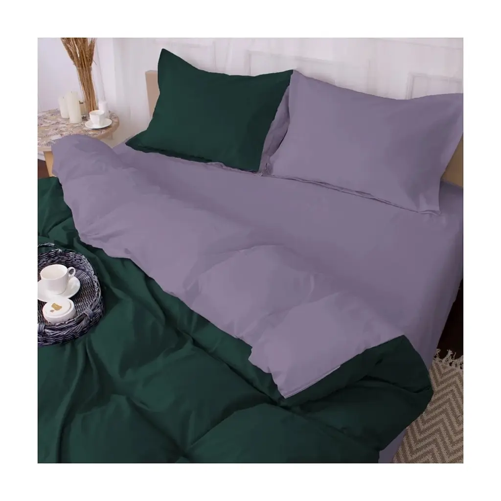 Постільна білизна MirSon Poplin Line 056 + 091 Rowena 110x140 (2200006277637) - фото 2