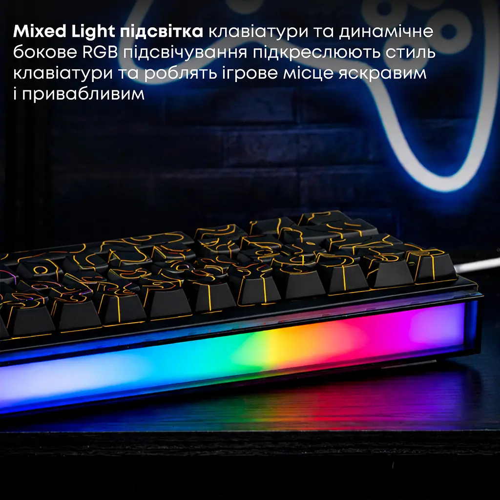 Клавіатура Ajazz NK68 Red Switch Black USB-C (NK68-R-S-B) - фото 12