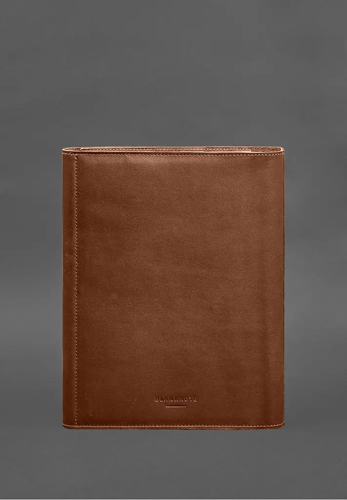 Кожаная папка для документов "Семейная" А4 на сегрегаторе с файлами светло-коричневая - фото 10