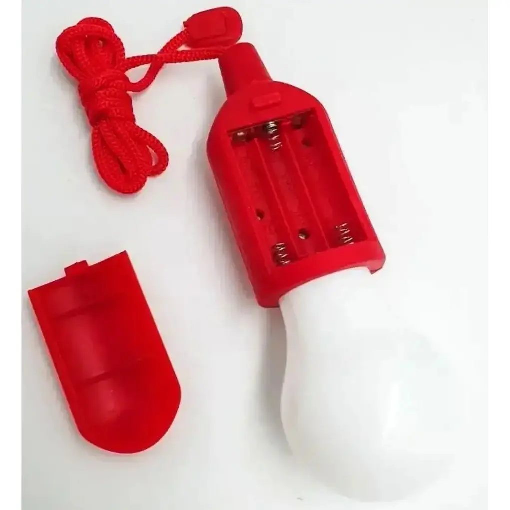 Лампа X-balog BL-15418 на батарейках світильник похідний світлодіодний на шнурку червона - фото 3