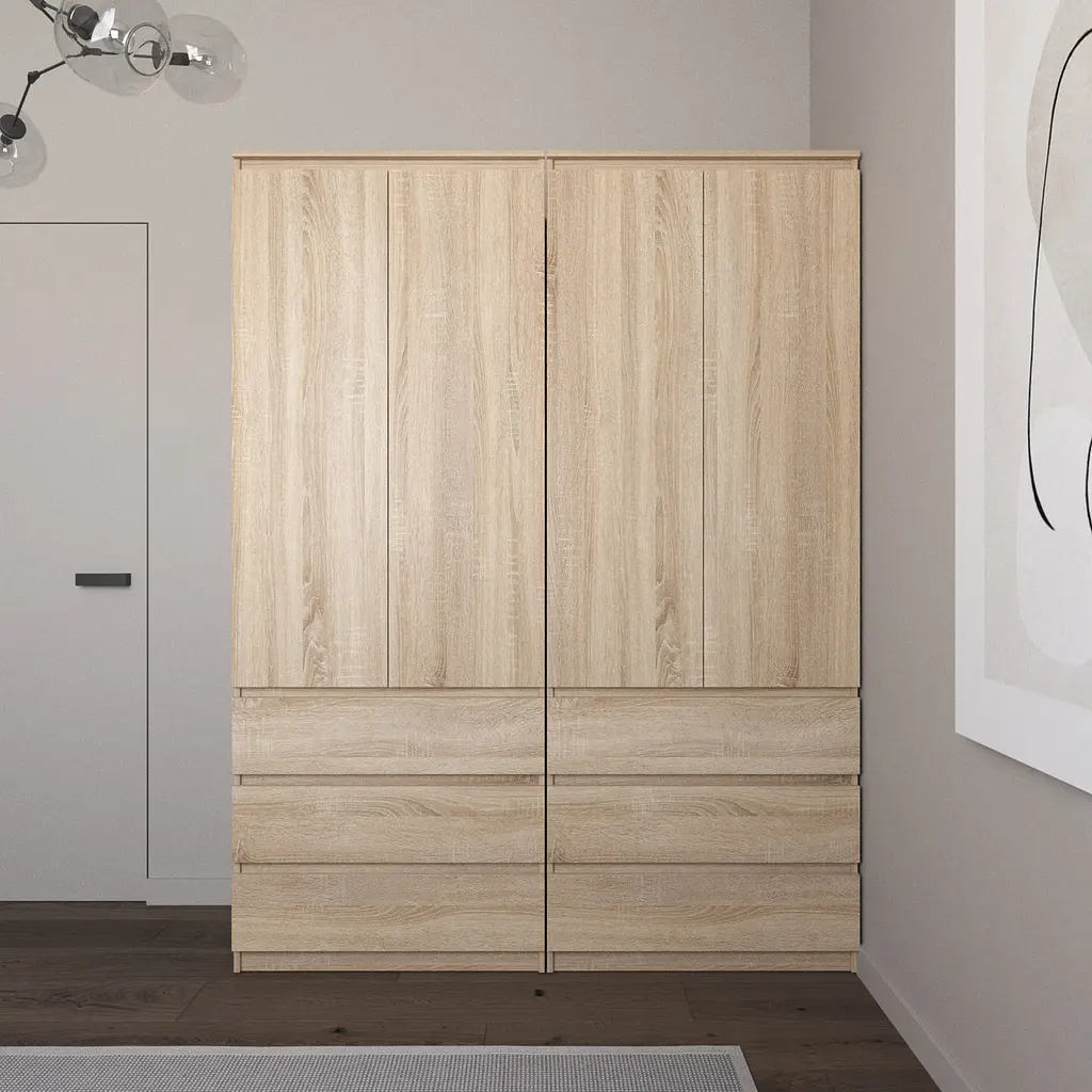 Шафа для одягу Vays зі штангою та полицями, 6 шухляд, комплект з 2 шаф R9+R16 - фото 4