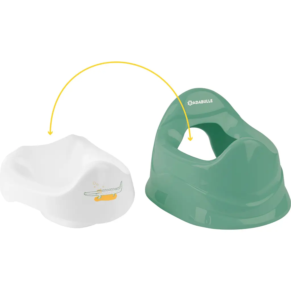 Горщик дитячий Badabulle зі знімною ємністю, зелений-білий (B051002) - фото 4