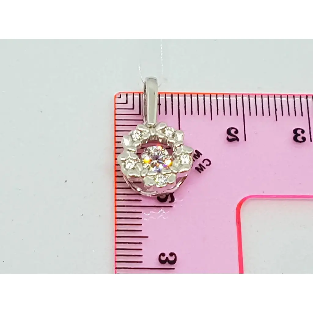 Срібна підвіска Лазурит з фіанітами. 39106р - фото 4