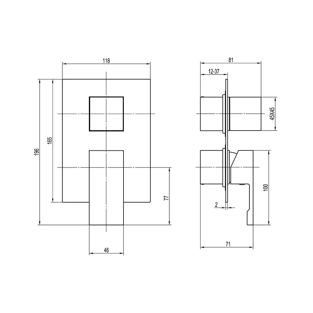 Смеситель для душа встроенный Topaz Odiss TO 08117-L03-TT (22254) - фото 8