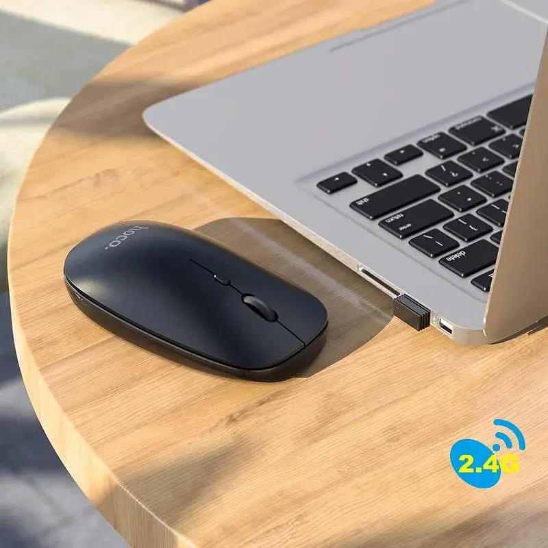 Миша бездротова HOCO GM15 Art dual-mode business wireless mouse BT5.0 бездротова чорна - фото 2