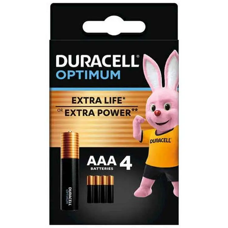 Батарейка лужна DURACELL LR03/AAA 4шт (блістер) OPTIMUM CEE GEN3 58726
