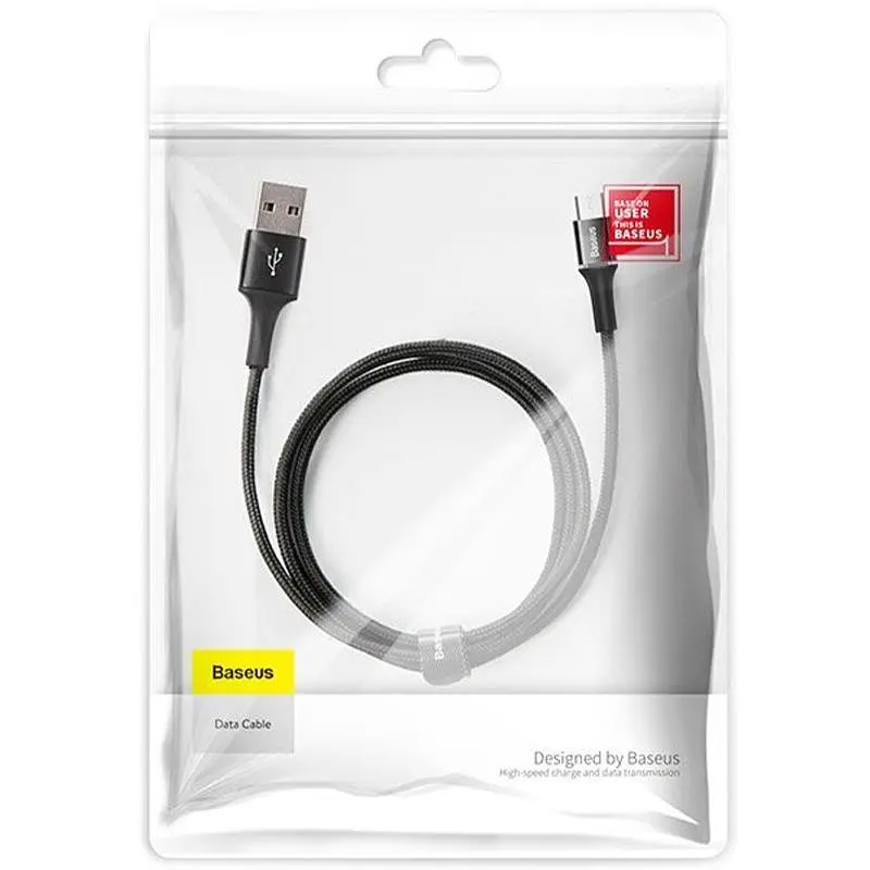 Кабель Baseus Halo Cable USB to MicroUSB 2A 2m CAMGH-C01 Black - фото 2