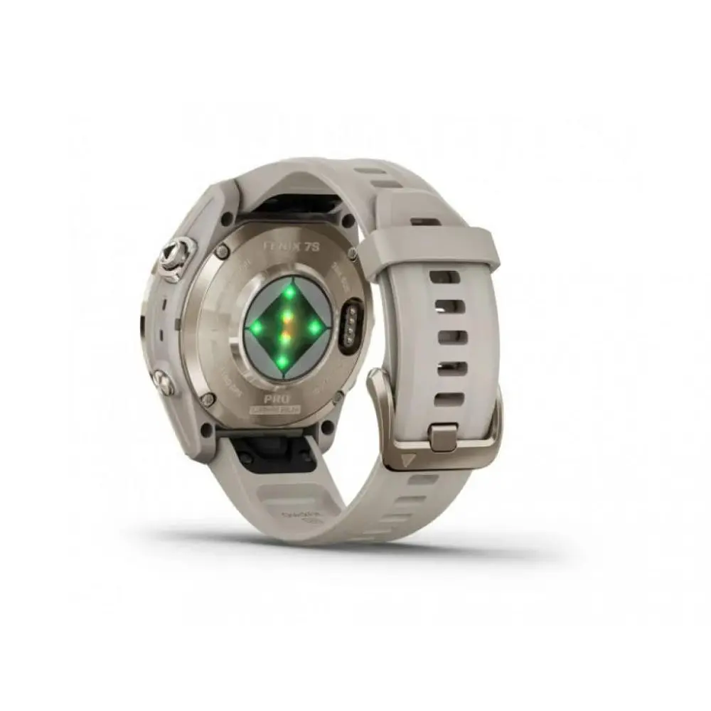 Смарт-годинник Garmin Fenix 7S Sapphire Solar Soft Gold w. Light Sand Band (010-02776-14/15) - фото 7