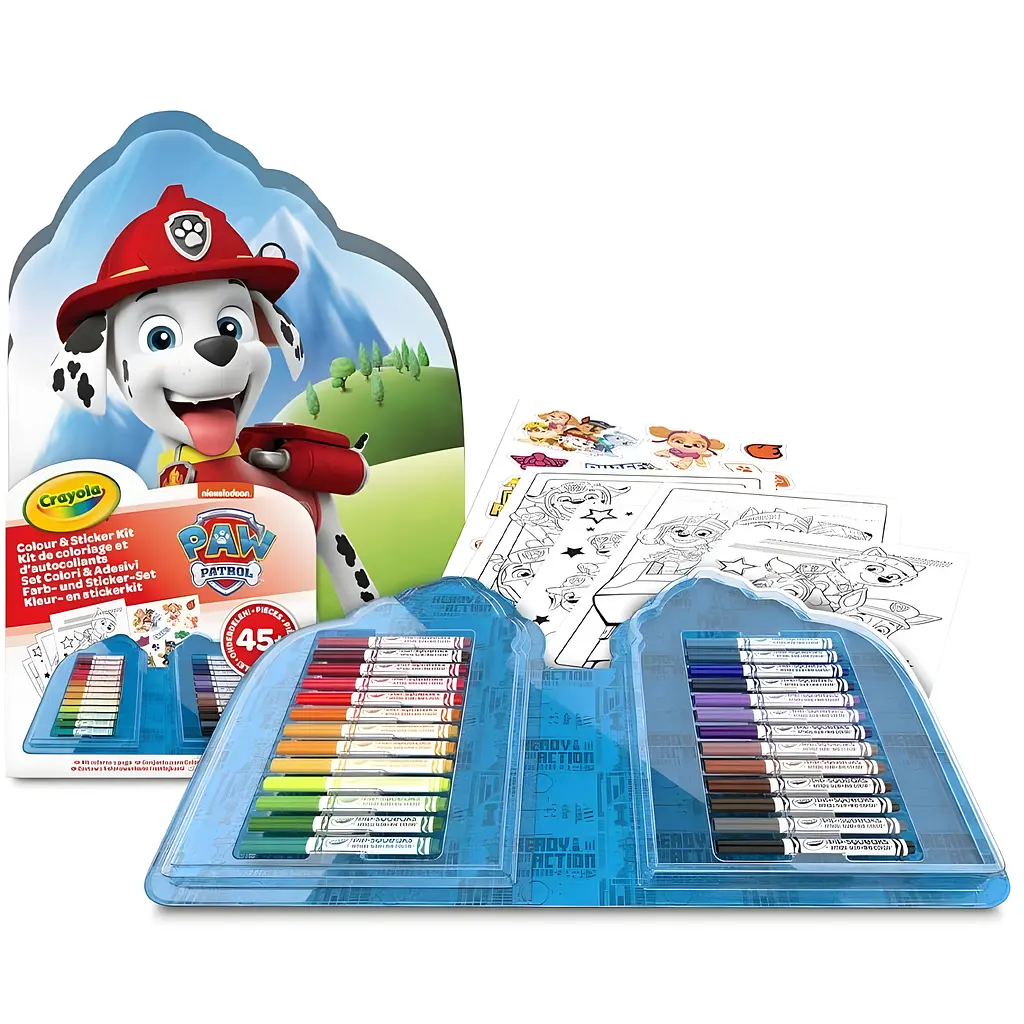 Переносний набір для малювання Crayola Paw Patrol з фломастерами та розмальовками - фото 3