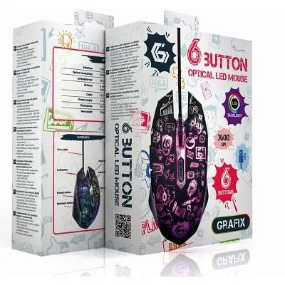 Комп'ютерна мишка Gembird (MUS-6B-GRAFIX-01) USB Black (MUS-6B-GRAFIX-01) - фото 8