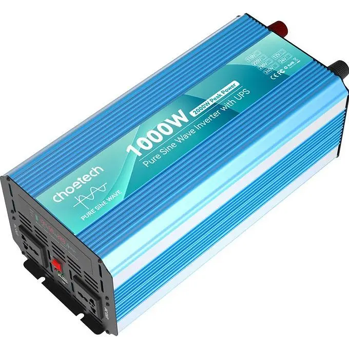Автомобільний інвертор Choetech 12/220V 1000W INV-C1000WUPS-EU [108835] - фото 3
