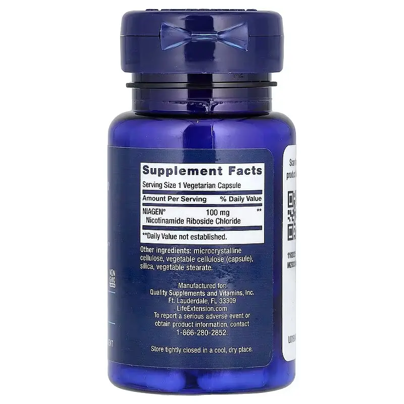 Ніацин (B-3) NAD+ Cell Regenerator 100 mg 30 капсул Life Extension vit0005283 - фото 2