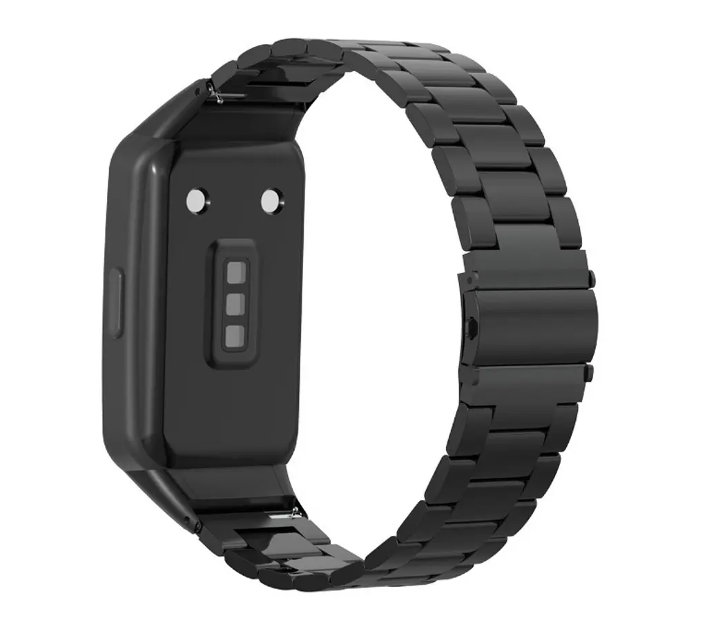 Металлический ремешок Mijobs для фитнеса браслета Huawei Honor Band 6 Black - фото 2