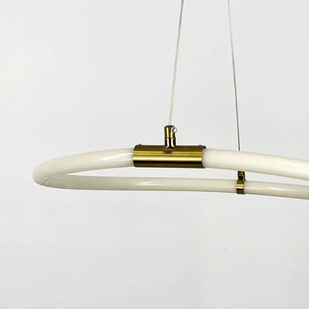 Латунная кольцевая люстра с гибкой LED лентой Ø 45 см | Line F | Ст. MD8074-R - фото 3
