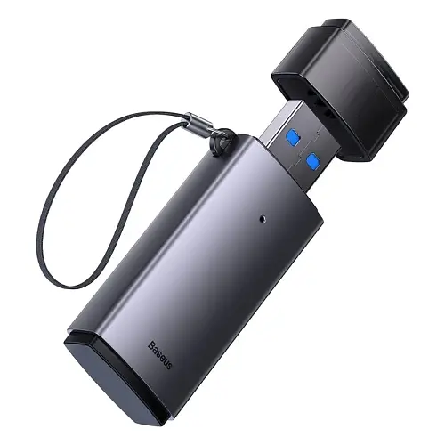 Кардридер USB Lite, Grey, USB 3.0 - microSD / SD (WKQX060013) Baseus teh0028490 - фото 4