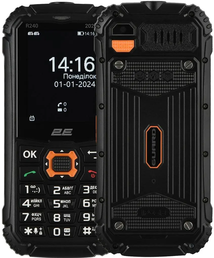 Мобільний телефон 2E R240 2025 Black (694743657623)